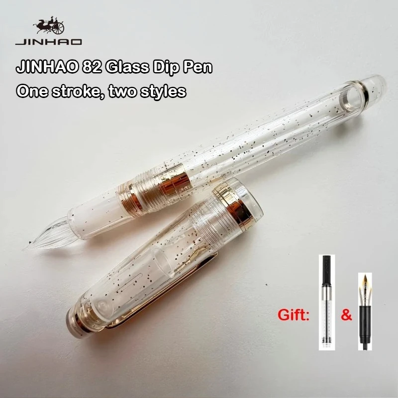 JINHAO 82 Glass Dip Pens with Fountain Pen Nib Ink Converters Calligraphy Pen One Stroke Two Styles School Supplies Stationery
JINHAO 82 Glass Dip Pens with Fountain Pen Nib Ink Converters Calligraphy Pen One Stroke Two Styles School Supplies Stationery