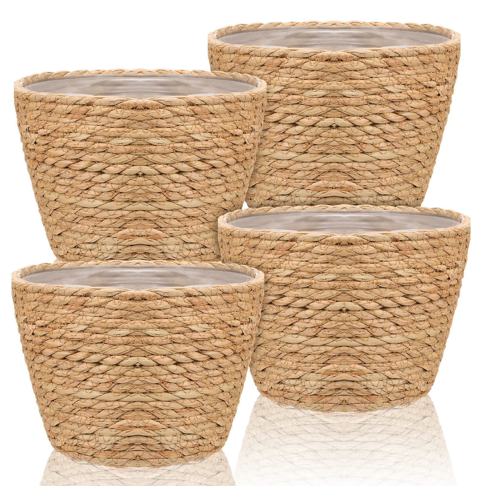Haiabei 4PCS Straw Woven Plant Basket Middle Premium Seagrass Planter Basket With Plastic Lining Natural Stylish Planter Baskets
Haiabei 4PCS Straw Woven Plant Basket Middle Premium Seagrass Planter Basket With Plastic Lining Natural Stylish Planter Baskets
