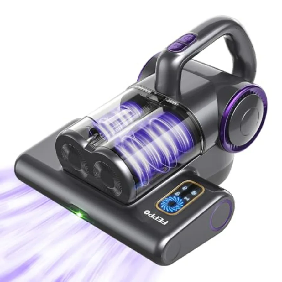 Corded Mattress Vacuum Cleaner 16Kpa with 253.7nm UV-C Light 140F Heat HEPA Filter Ultrasonic for Bed Sofa Couch Crib 500W Hand
Corded Mattress Vacuum Cleaner 16Kpa with 253.7nm UV-C Light 140F Heat HEPA Filter Ultrasonic for Bed Sofa Couch Crib 500W Hand