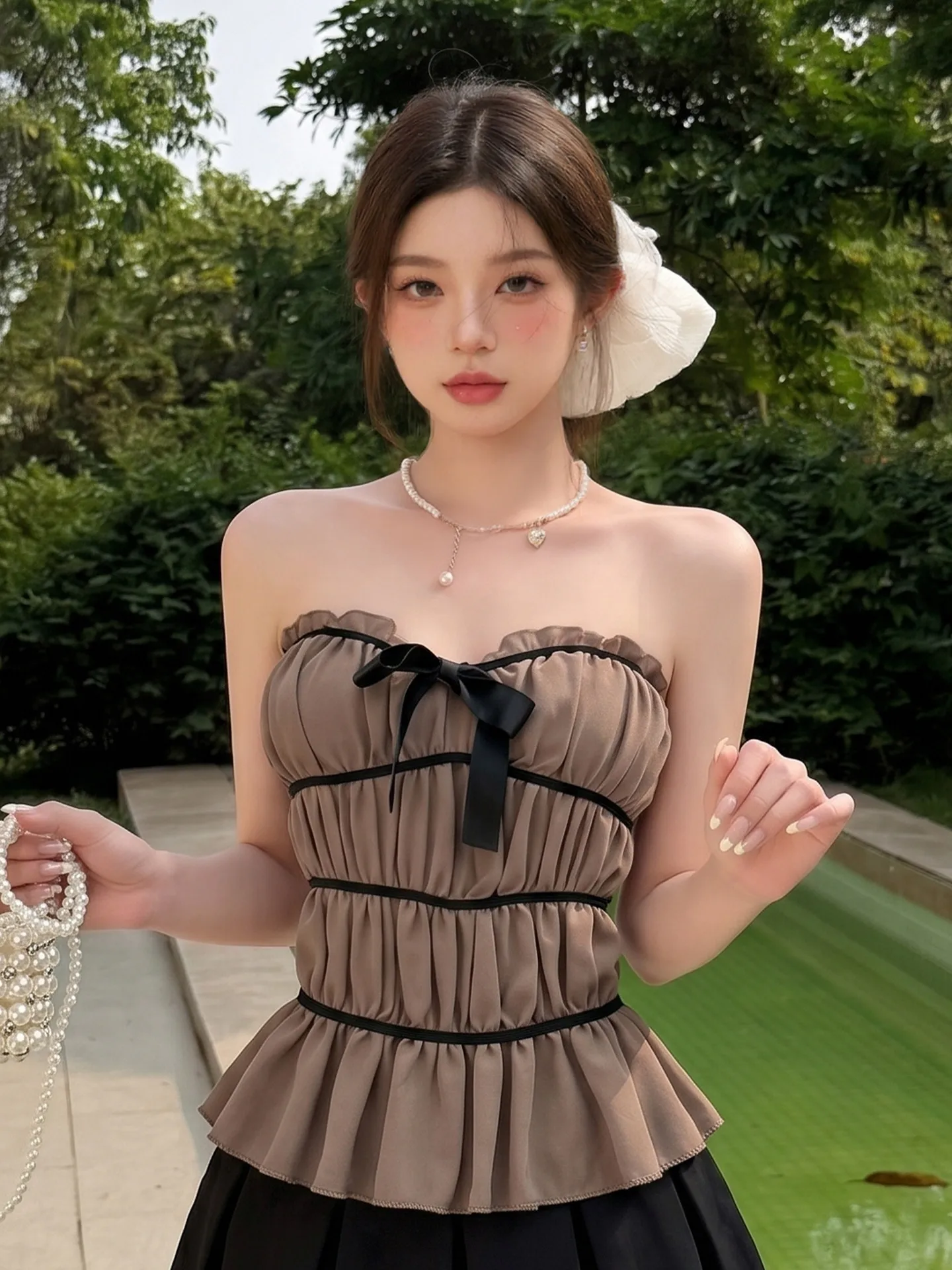 Korean Style Knot Slimming Tank Top Women's Pure Desire Design Versatile Slimming Top Summer Season Sleeveless
Korean Style Knot Slimming Tank Top Women's Pure Desire Design Versatile Slimming Top Summer Season Sleeveless