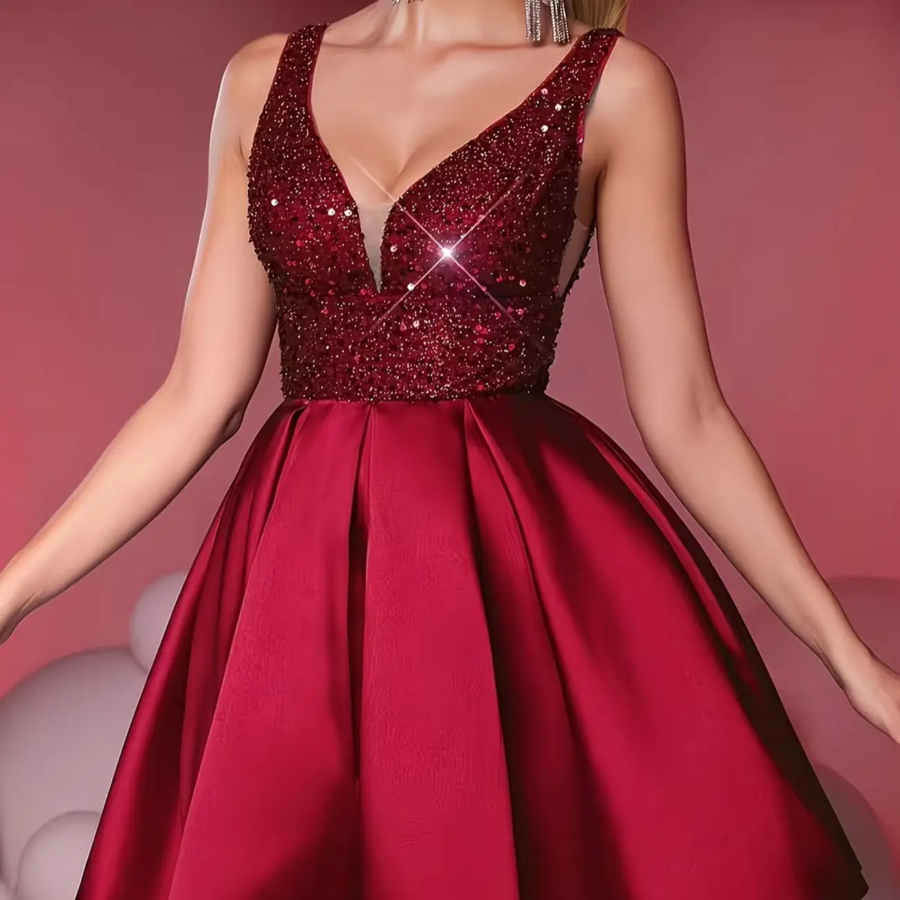 Elegant Sleeveless Evening Dress for Women
Elegant Sleeveless Evening Dress for Women