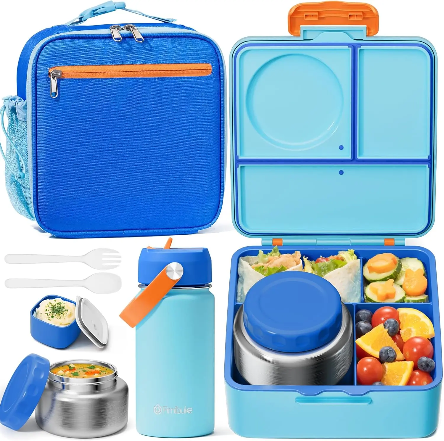 Kids Bento Lunch Box with Thermo, Leakproof Toddler Lunch Box Set with Insulated Food Jar, Lunch Bag, Water Bottle, 3 or 4
Kids Bento Lunch Box with Thermo, Leakproof Toddler Lunch Box Set with Insulated Food Jar, Lunch Bag, Water Bottle, 3 or 4