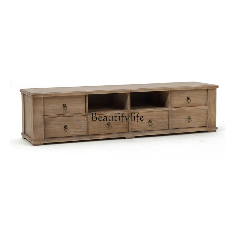 American rural solid wood TV cabinet antique pastoral simple modern living room French retro old
American rural solid wood TV cabinet antique pastoral simple modern living room French retro old