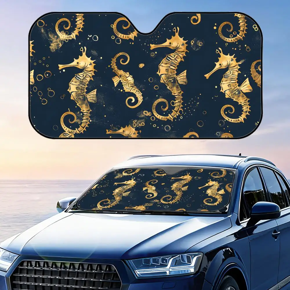 Vintage Seahorse Sun Visor Visor Reusable Aluminum Foil UV Protector Suction Cups Heat Three-layer Insulation
Vintage Seahorse Sun Visor Visor Reusable Aluminum Foil UV Protector Suction Cups Heat Three-layer Insulation