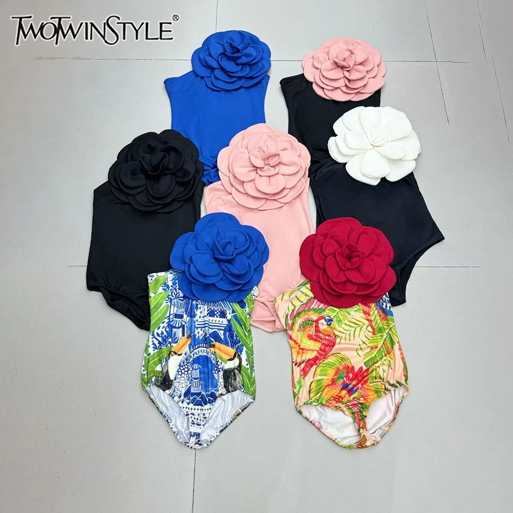 TWOTWINSTYLE Fashionable Pool Party 3D Flower Print Design Bodysuit for Women Sleeveless Slimming for Beach Vacations KJU560015
TWOTWINSTYLE Fashionable Pool Party 3D Flower Print Design Bodysuit for Women Sleeveless Slimming for Beach Vacations KJU560015