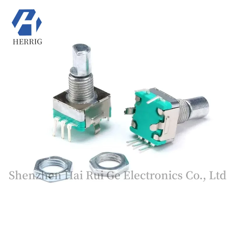 Half-moon handle rotary encoder switch/EC11/digital potentiometer, handle length 15mm, with switch, 5-pin
Half-moon handle rotary encoder switch/EC11/digital potentiometer, handle length 15mm, with switch, 5-pin