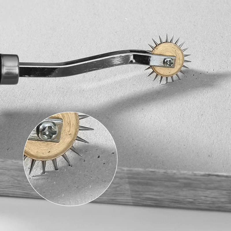 New 1Pcs Stainless Steel Leather Overstitch Wheel Space Paper Perforating Tool Tailor Stitch Marker Gear Roulette Patchwork Tool
New 1Pcs Stainless Steel Leather Overstitch Wheel Space Paper Perforating Tool Tailor Stitch Marker Gear Roulette Patchwork Tool