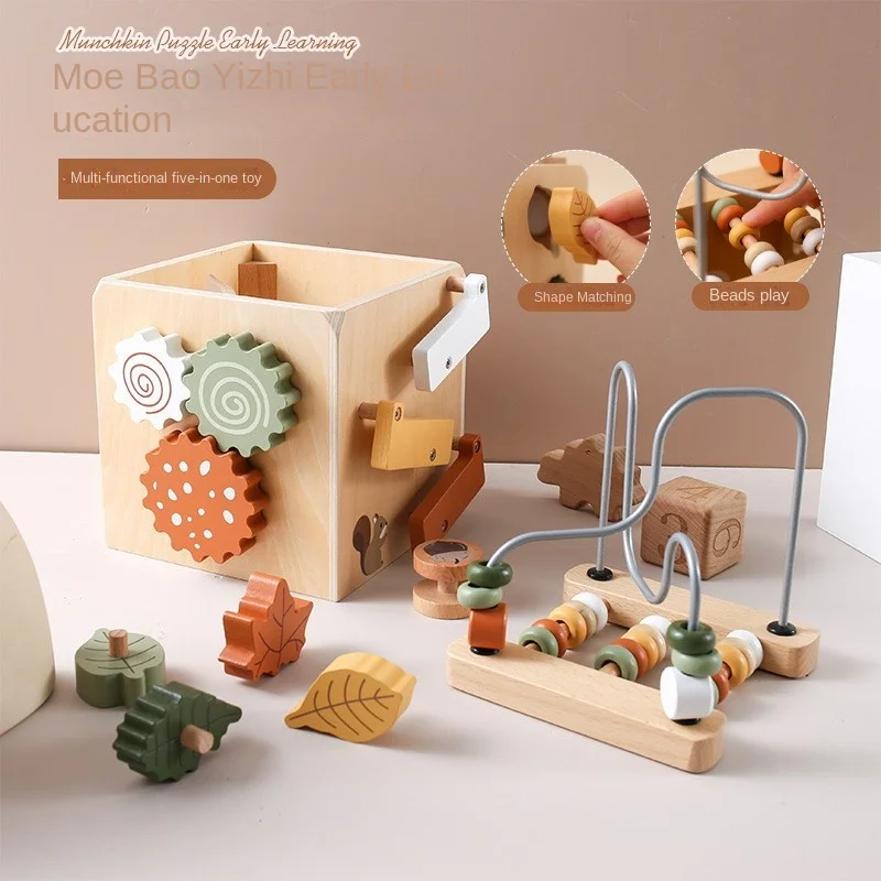 LazyChild Bead Maze Shape Matching Five In One Toy Wooden Busy Box Kids Educational Cognitive Toy
LazyChild Bead Maze Shape Matching Five In One Toy Wooden Busy Box Kids Educational Cognitive Toy