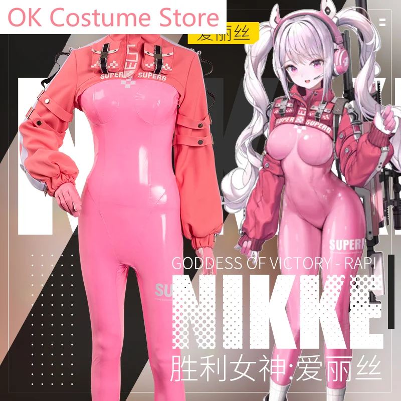 New Game Nikke Alice Cosplay Costume Sexy Latex Catsuit Bodysuit Pink Jumpsuit Jacket Suit For Women Cos Anime Clothing
New Game Nikke Alice Cosplay Costume Sexy Latex Catsuit Bodysuit Pink Jumpsuit Jacket Suit For Women Cos Anime Clothing