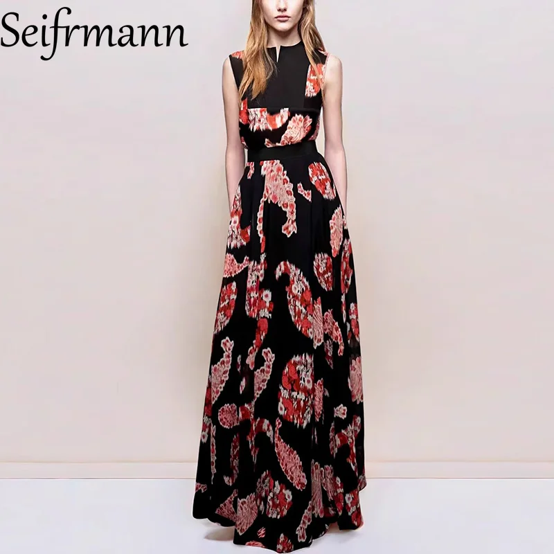 Seifrmann Women's Elegant Party Floral Dress V-Neck Sleeveless High waist New Fashion Pleated Big Swing Dresses
Seifrmann Women's Elegant Party Floral Dress V-Neck Sleeveless High waist New Fashion Pleated Big Swing Dresses