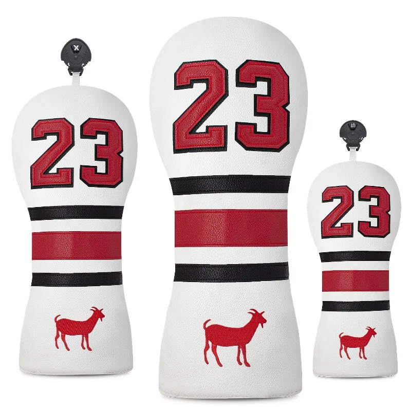 Limited Edition Golf Club Head Cover - White with Red & Black Striped Design, Durable Synthetic Synthetic
Limited Edition Golf Club Head Cover - White with Red & Black Striped Design, Durable Synthetic Synthetic