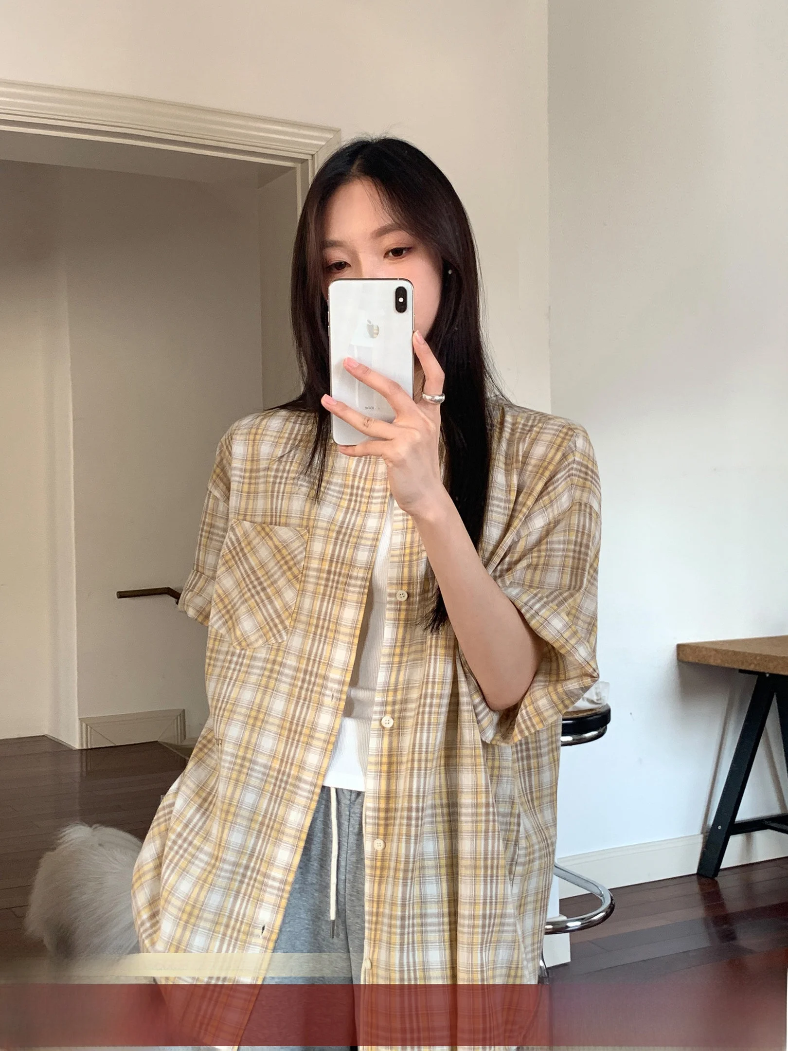 VS What Summer Plaid ort Sve irt Women's Casual Loose Fit Cotton Comfortable Breathable Lazy Sle Korean Outerwear
VS What Summer Plaid ort Sve irt Women's Casual Loose Fit Cotton Comfortable Breathable Lazy Sle Korean Outerwear