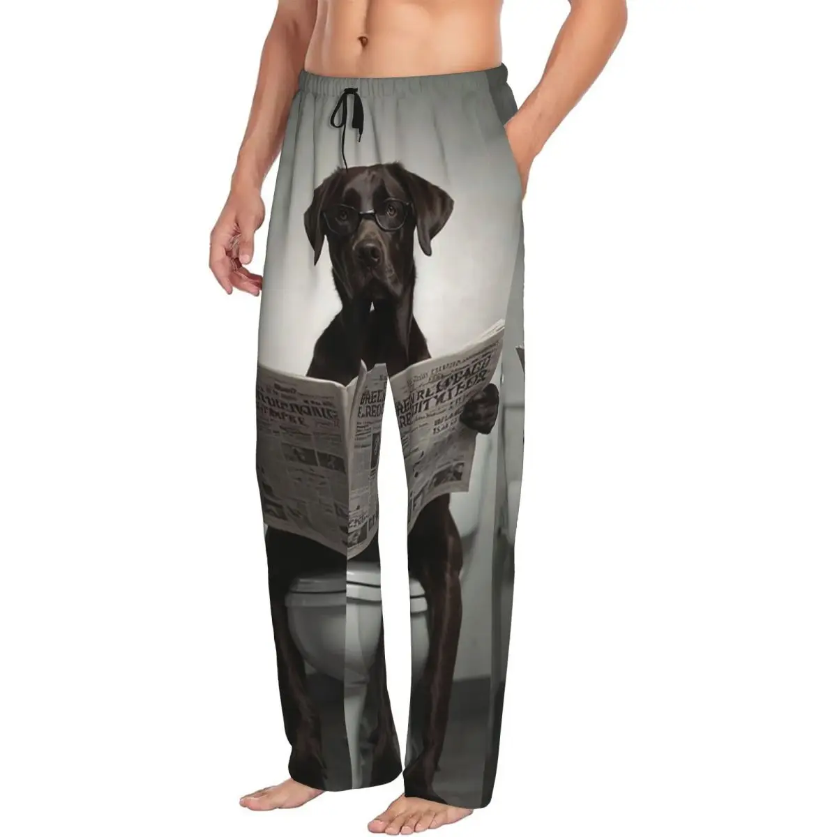 Custom Chocolate Labrador Reading A Newspaper Men Pajama Pants Lounge Sleep Sleepwear Bottoms with Pockets
Custom Chocolate Labrador Reading A Newspaper Men Pajama Pants Lounge Sleep Sleepwear Bottoms with Pockets