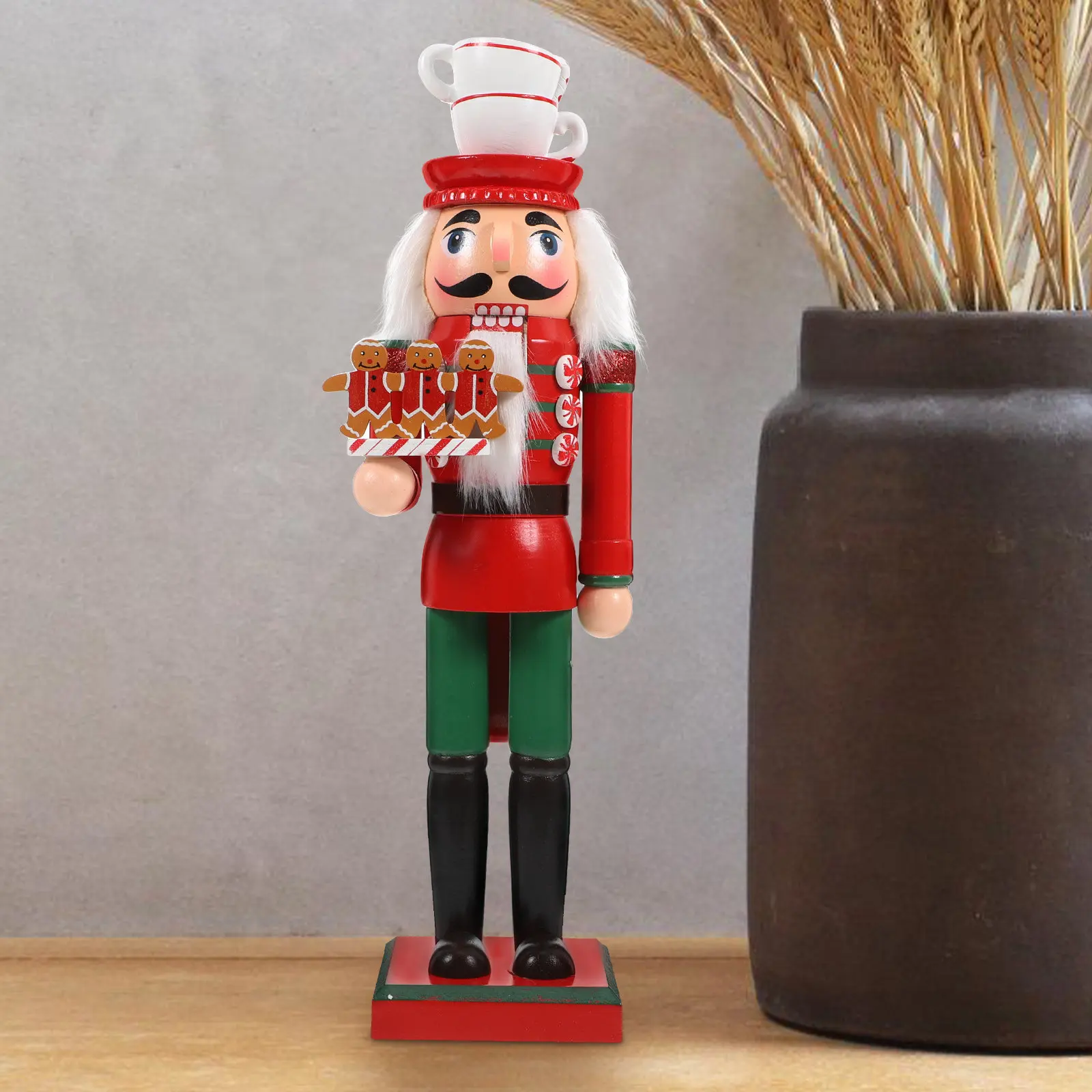 35Cm Handcrafted Wooden Nutcracker Soldier Christmas Centerpiece Traditional Holiday Decor for Mantel Table Living Room Home
35Cm Handcrafted Wooden Nutcracker Soldier Christmas Centerpiece Traditional Holiday Decor for Mantel Table Living Room Home
