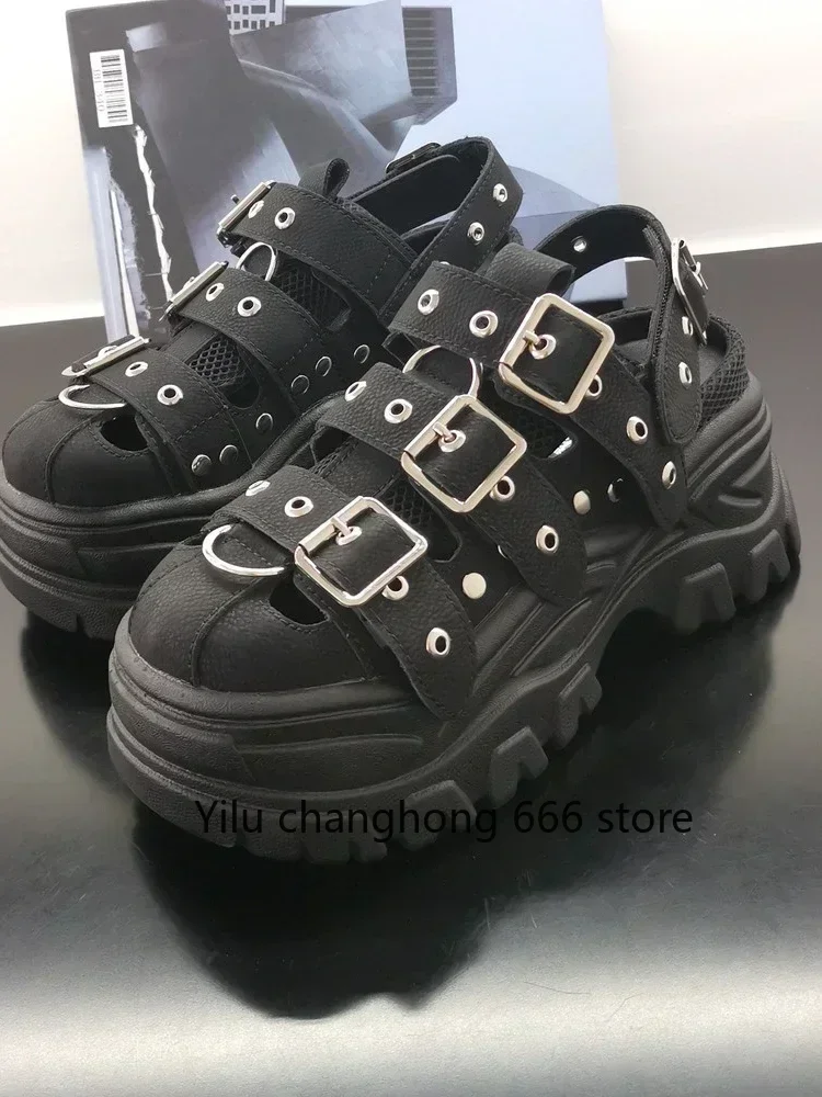 2025 Summer Platform Round Toe Belt Buckle Sandals Sports Casual Rivet Hollow Black/apricot Fashion Genuine Leather for Women
2025 Summer Platform Round Toe Belt Buckle Sandals Sports Casual Rivet Hollow Black/apricot Fashion Genuine Leather for Women