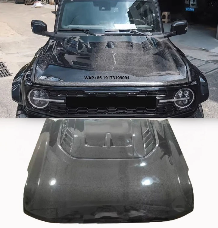 Карбоновый капот для BRONCO 2024-2026, передний капот из углеродного волокна
Карбоновый капот для BRONCO 2024-2026, передний капот из углеродного волокна