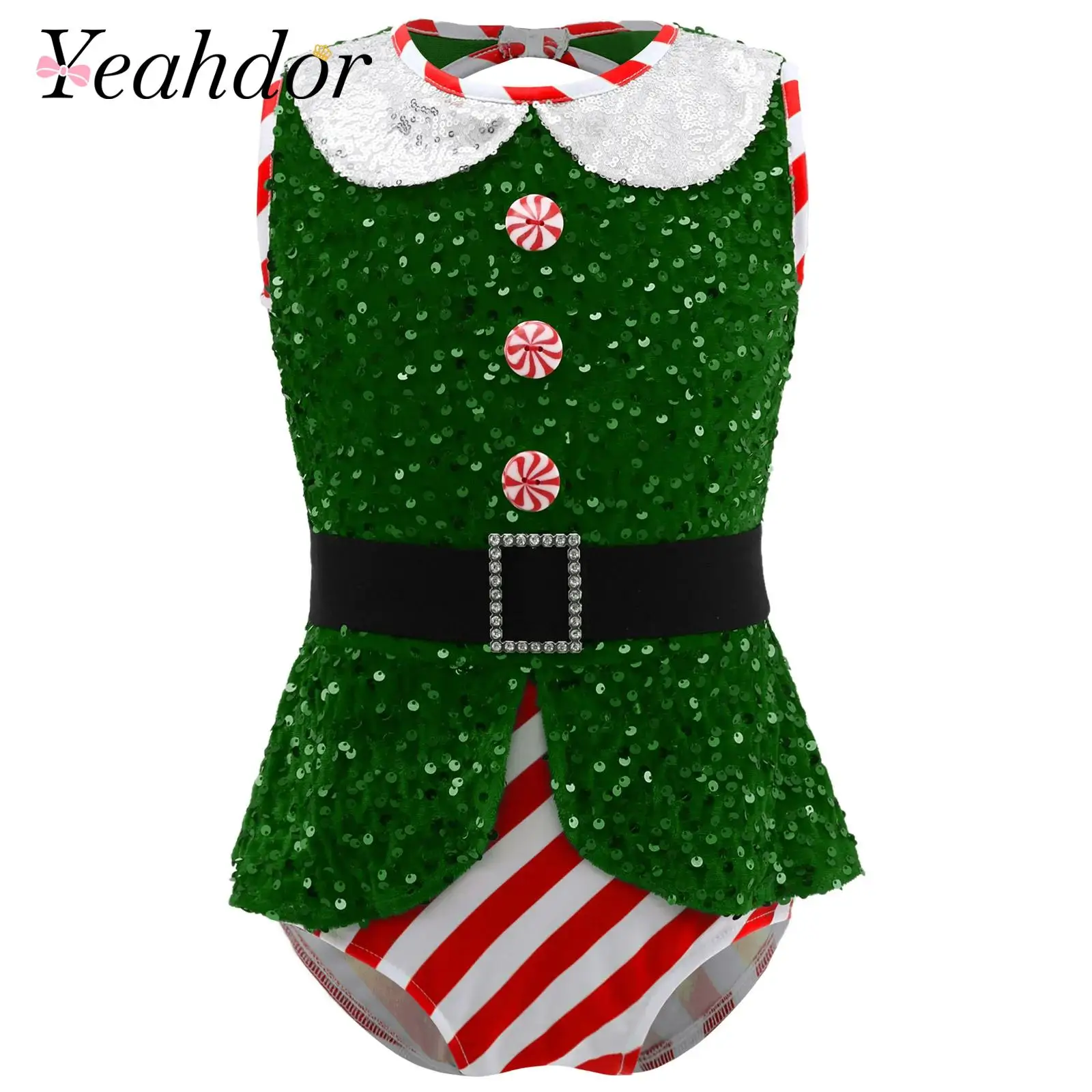 Girls Christmas Bodysuit Elf Costume Dancewear Sparkly Sequins Jumpsuits Sleeveless Bodysuit Children Dance New Year Xmas Outfit
Girls Christmas Bodysuit Elf Costume Dancewear Sparkly Sequins Jumpsuits Sleeveless Bodysuit Children Dance New Year Xmas Outfit