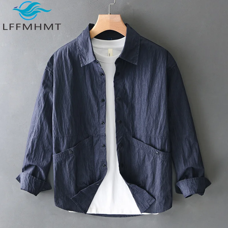 T9001 Vintage Style Casual Shirt for Men Spring Autumn Fashion Good Quality Cotton Blended Solid Color Simple Basic Daily Tops
T9001 Vintage Style Casual Shirt for Men Spring Autumn Fashion Good Quality Cotton Blended Solid Color Simple Basic Daily Tops