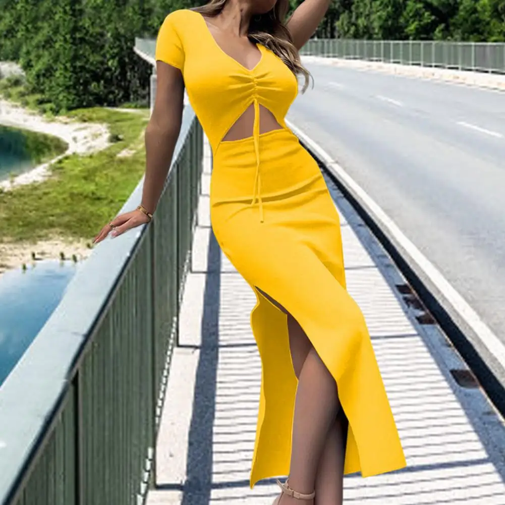 Sexy Maxi Dress Slim Fit Women Maxi Dress Short Sleeves High Split Maxi Dress Dress-up
Sexy Maxi Dress Slim Fit Women Maxi Dress Short Sleeves High Split Maxi Dress Dress-up