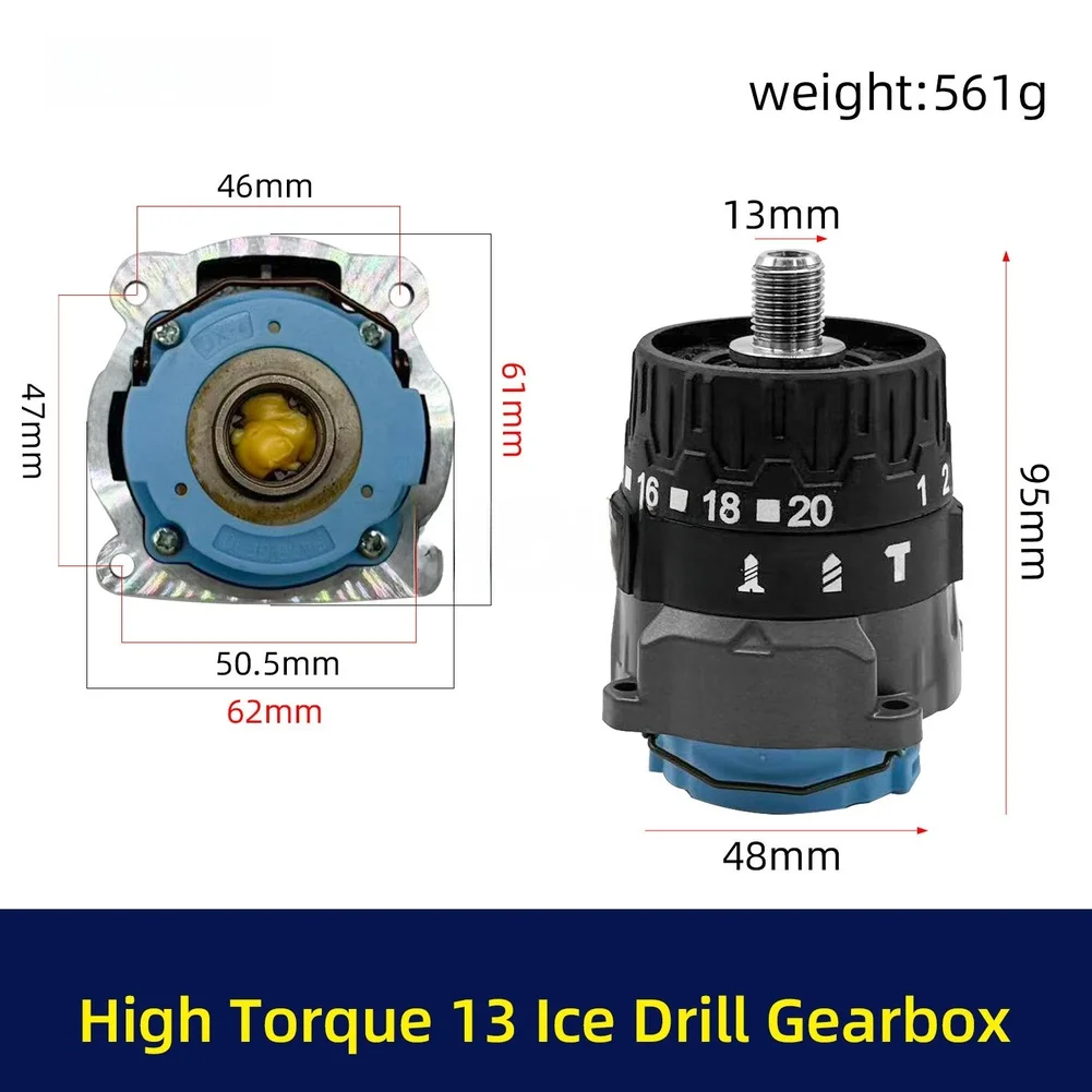 High Torque 13mm Ice Drill Gearbox 120Nm For Lithium Electric Drill Ice Fishing Equipment Set Ice Drill Gearbox
High Torque 13mm Ice Drill Gearbox 120Nm For Lithium Electric Drill Ice Fishing Equipment Set Ice Drill Gearbox