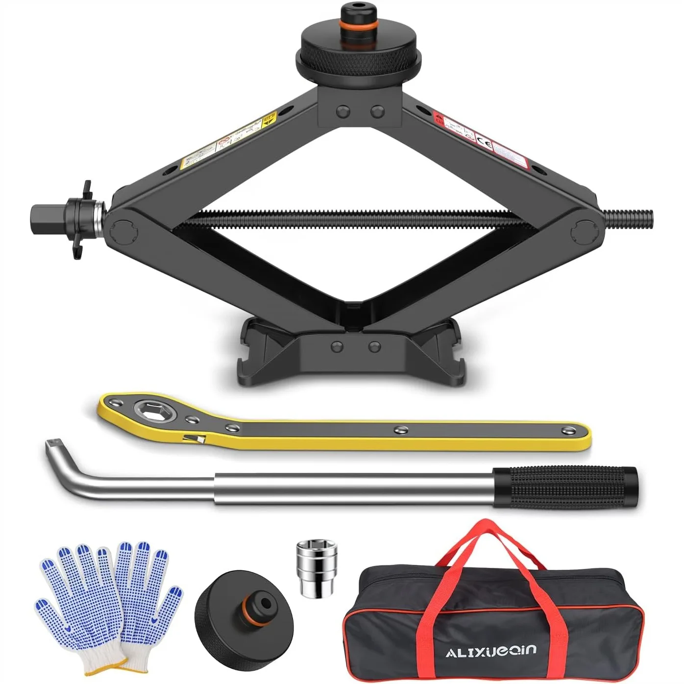 2.5 Ton Car Scissor Jack Kit for Tesla Model Y/3/S/X with 2 Jack Pads for Tire Changing
2.5 Ton Car Scissor Jack Kit for Tesla Model Y/3/S/X with 2 Jack Pads for Tire Changing