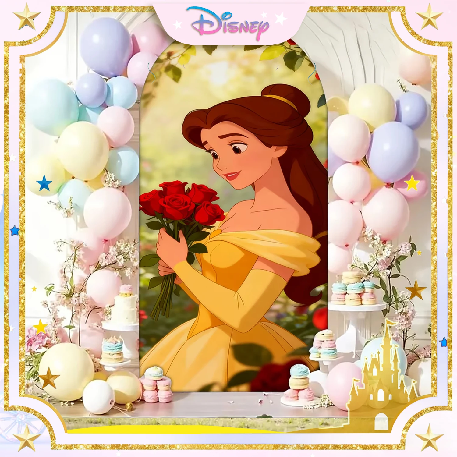 Disney Fairy Tale Princesses Arch Backdrop Custom Disney Castle Girl Kid Birthday Party Baby Shower Photography Background
Disney Fairy Tale Princesses Arch Backdrop Custom Disney Castle Girl Kid Birthday Party Baby Shower Photography Background