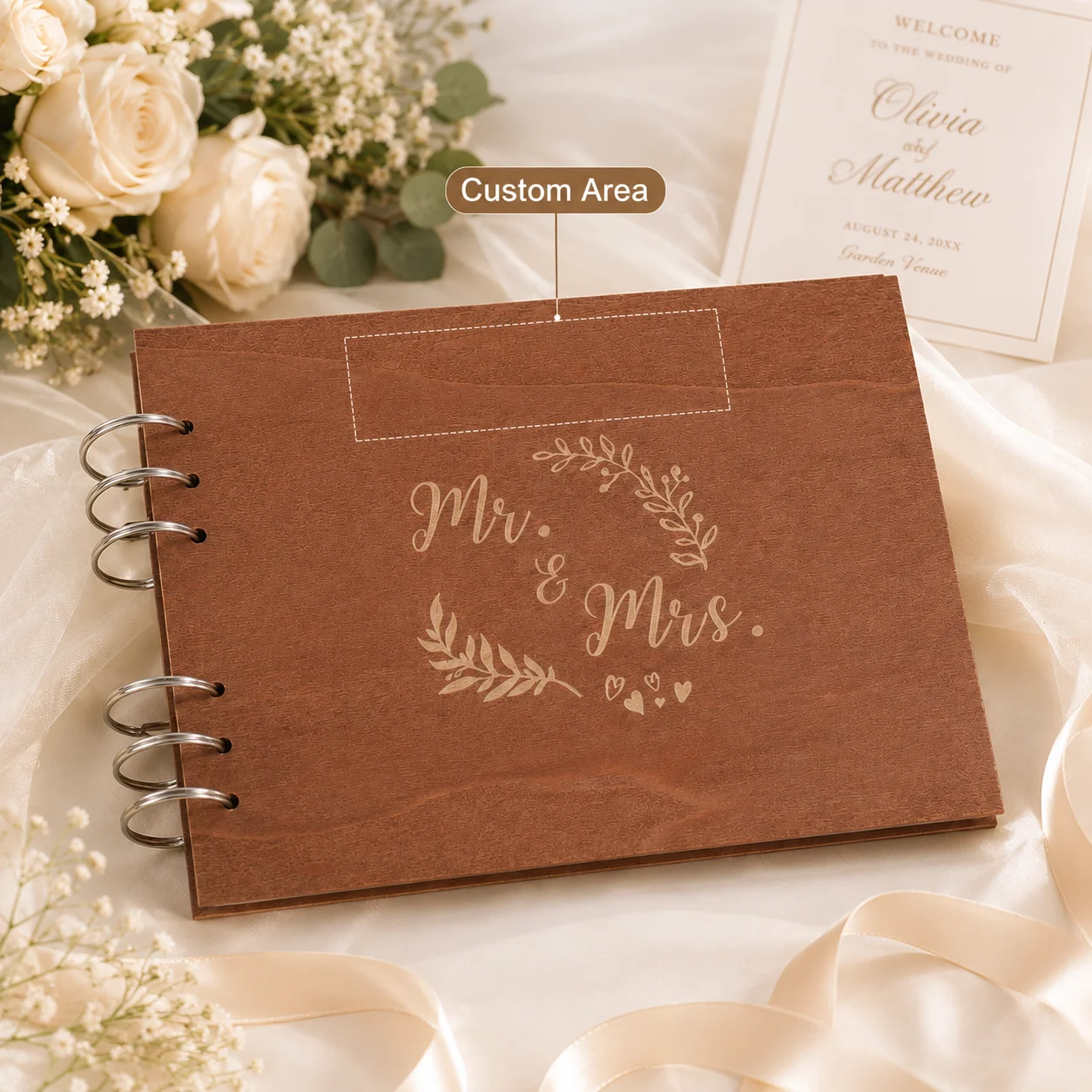 Personalized Wedding Guest Book, Custom Wooden Album for Bridal Shower, Engagement, Anniversary Gift Laser engraving name
Personalized Wedding Guest Book, Custom Wooden Album for Bridal Shower, Engagement, Anniversary Gift Laser engraving name