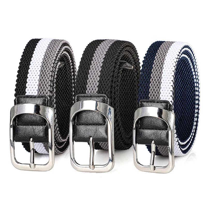 Men's Double-Sided Two-Tone Belt New Multi-Color Breathable Woven Elastic Canvas Casual Pin Buckle Stretch Belt
Men's Double-Sided Two-Tone Belt New Multi-Color Breathable Woven Elastic Canvas Casual Pin Buckle Stretch Belt