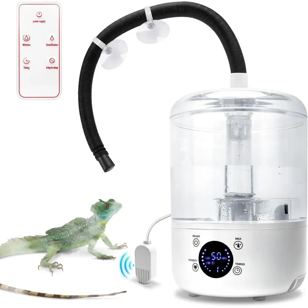 4L Reptile Enclosure with Temperature Control Sensor, Timer & Adjustable Mist Levels, Touch and Remote Operation
4L Reptile Enclosure with Temperature Control Sensor, Timer & Adjustable Mist Levels, Touch and Remote Operation