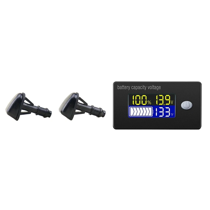 2 Pcs Car Wiper Front Windshield Wiper Washer Jet Nozzle & 1 Pcs Battery Capacity Voltage Meter With Temperature Sensor
2 Pcs Car Wiper Front Windshield Wiper Washer Jet Nozzle & 1 Pcs Battery Capacity Voltage Meter With Temperature Sensor