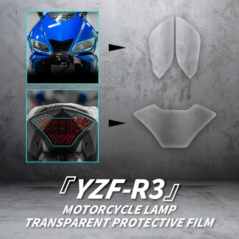 Used For YAMAHA YZF R3 MotorcycleHeadlights Taillights ProtectionTransparent Film High Quality TPUMaterial Lamp Refit Sticker
Used For YAMAHA YZF R3 MotorcycleHeadlights Taillights ProtectionTransparent Film High Quality TPUMaterial Lamp Refit Sticker