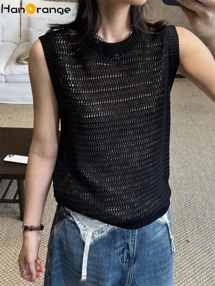 HanOrange 2026 Summer Retro O-neck Hollow Sleeveless Vest Women Comfortable Sweater Tank Top Black/Gray
HanOrange 2026 Summer Retro O-neck Hollow Sleeveless Vest Women Comfortable Sweater Tank Top Black/Gray