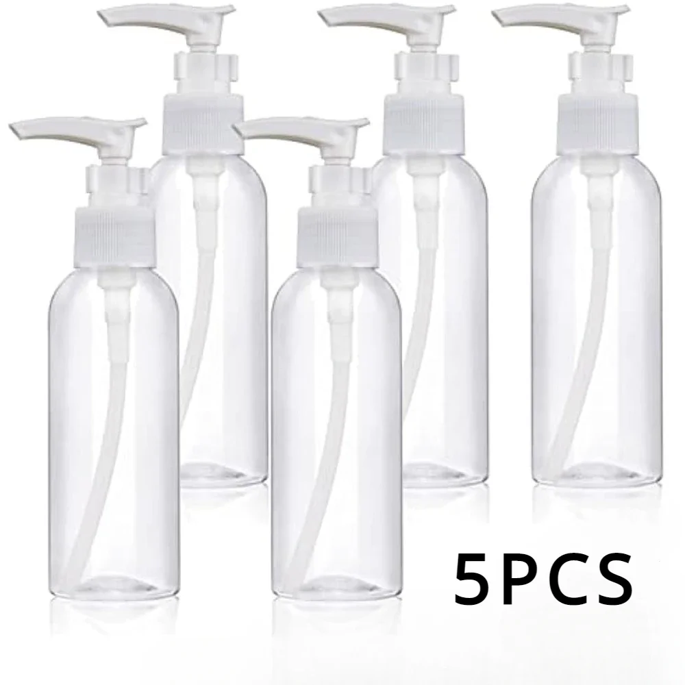 5PCS 100ML Clear Pump Dispenser Bottles Travel Toiletry Lotion Bottles Leak Proof for Lotion Body Wash Shampoo Conditioner
5PCS 100ML Clear Pump Dispenser Bottles Travel Toiletry Lotion Bottles Leak Proof for Lotion Body Wash Shampoo Conditioner