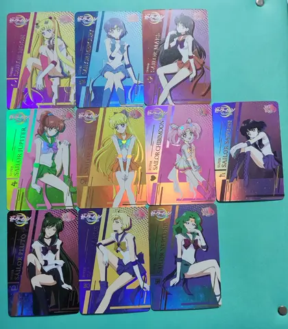 10 pz/set Fai Da Te Sailor Moon Doratura Auto Controllo Raccogliere Firma Trading Flash Card Anime Cartoon Regalo Di Natale Giocattolo
