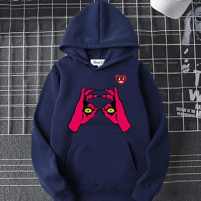 Red Hands Devil Eye Retro Print Women Hoodie Polyester Red Eyes Beard Heart Embroidery Pullover Pockets Loose Autumn Lady Hoody
Red Hands Devil Eye Retro Print Women Hoodie Polyester Red Eyes Beard Heart Embroidery Pullover Pockets Loose Autumn Lady Hoody