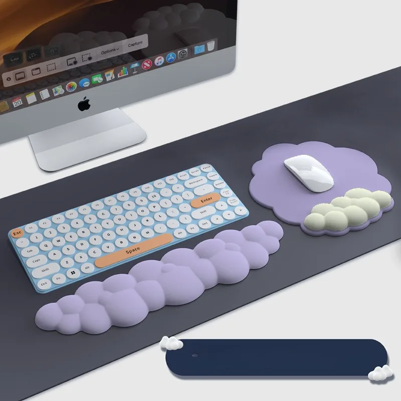 Mouse pad Cloud gradient keyboard hand support for girls silicone hand support laptop desktop for men office non-slip pad
Mouse pad Cloud gradient keyboard hand support for girls silicone hand support laptop desktop for men office non-slip pad