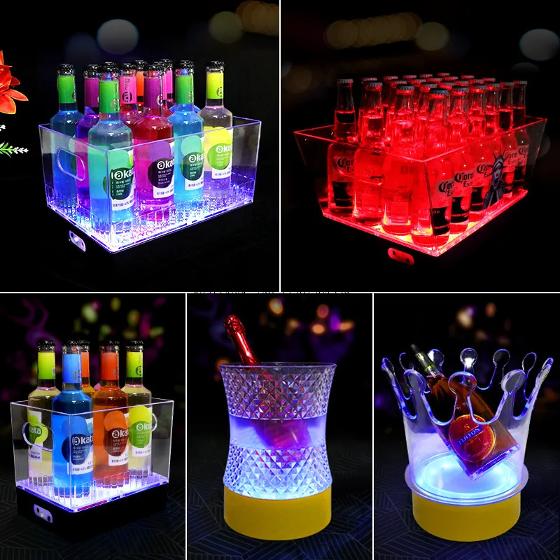 LED luminous ice bucket colorful creative KTV beer bucket PC drop-resistant 12 pcs 24 pcs bar soda cocktail bucket
LED luminous ice bucket colorful creative KTV beer bucket PC drop-resistant 12 pcs 24 pcs bar soda cocktail bucket