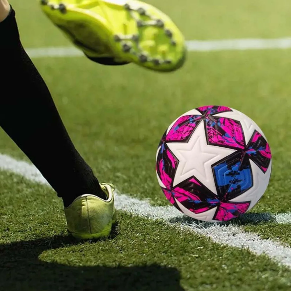 Стандартный размер 5, размер 4, футбольный мяч, профессиональный спортивный матчевой мяч на открытом воздухе, тренировочный бесшовный футбольный мяч, высококачественный материал из искусственной кожи
Стандартный размер 5, размер 4, футбольный мяч, профессиональный спортивный матчевой мяч на открытом воздухе, тренировочный бесшовный футбольный мяч, высококачественный материал из искусственной кожи