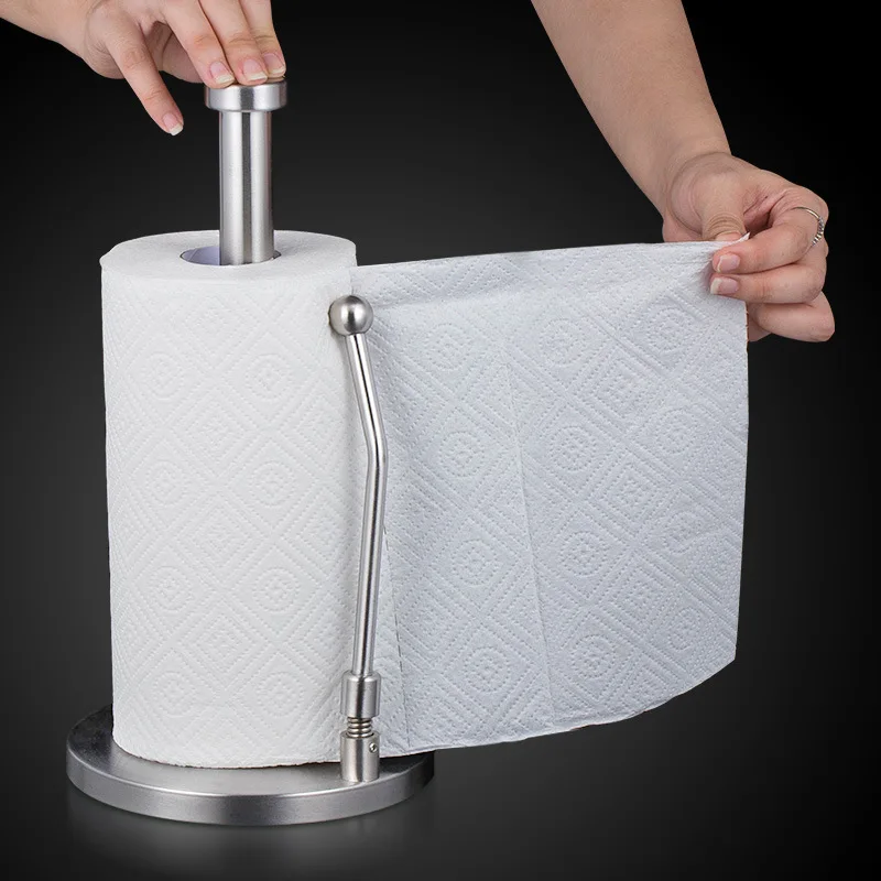 Stainless steel paper towel holder, vertical paper rack, creative kitchen paper towel stand, no-drill cling film rack
Stainless steel paper towel holder, vertical paper rack, creative kitchen paper towel stand, no-drill cling film rack