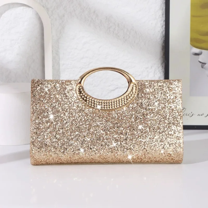 Luxury Glitter Envelope Clutch Rhinestone Ring Handle Gold Chain Large Evening Bags for Bridal & Cocktail Events Sacs De Soirée
Luxury Glitter Envelope Clutch Rhinestone Ring Handle Gold Chain Large Evening Bags for Bridal & Cocktail Events Sacs De Soirée