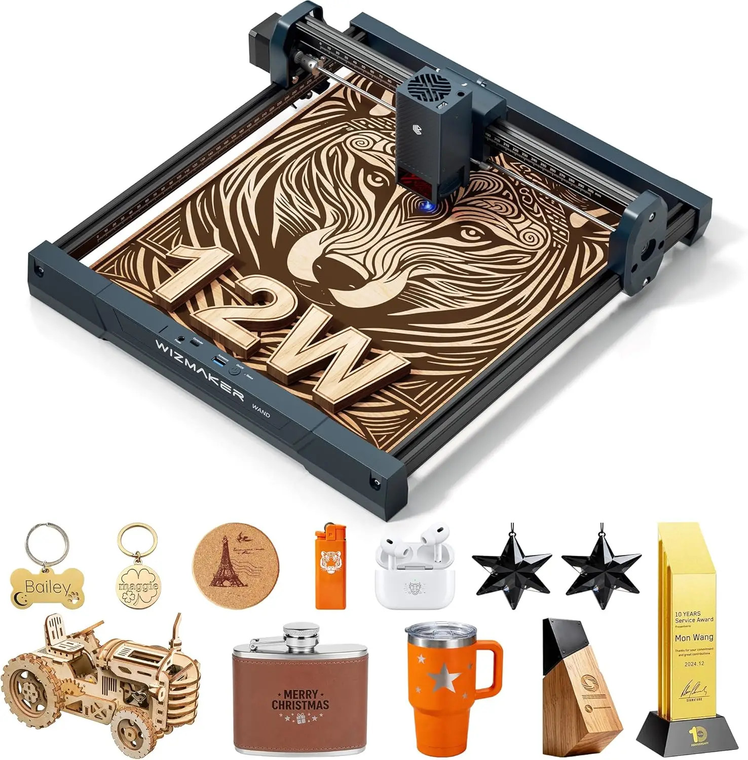 12000mW Laser Engraver Cutter Compact Desktop 300×300mm Work Area For Wood Acrylic Metal DIY Crafts Small Business STEM Makers H
12000mW Laser Engraver Cutter Compact Desktop 300×300mm Work Area For Wood Acrylic Metal DIY Crafts Small Business STEM Makers H