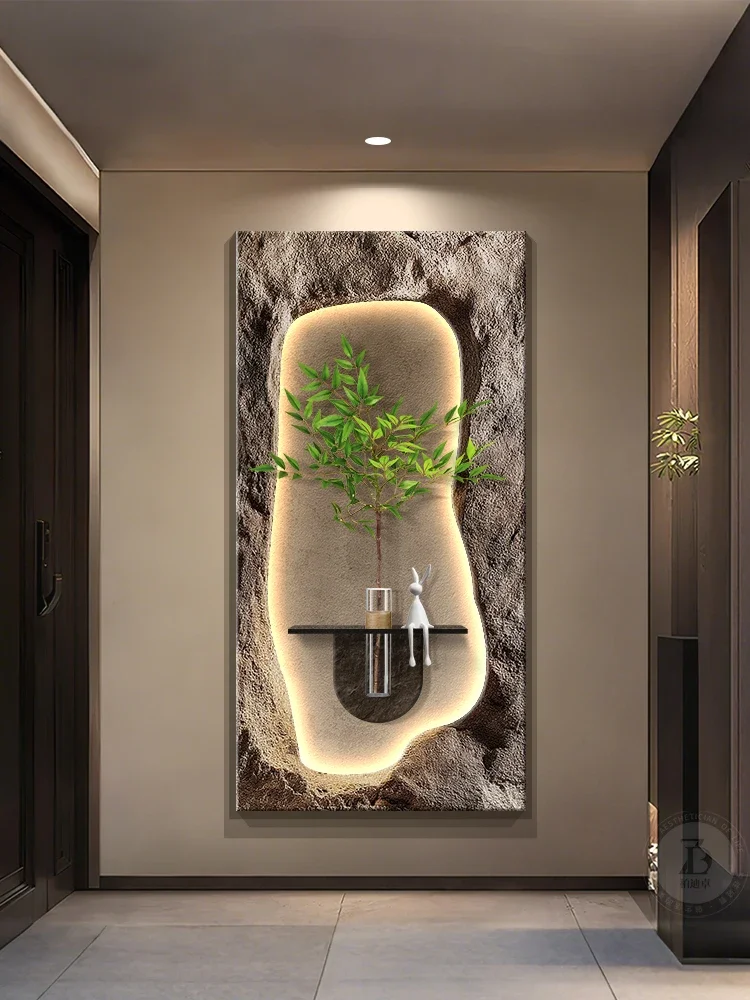 Hydroponic green decorative painting background cream senior living room hanging painting sandstone new LED lights
Hydroponic green decorative painting background cream senior living room hanging painting sandstone new LED lights