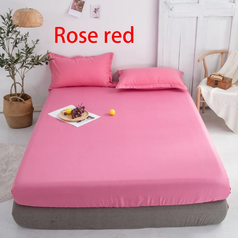 New Fitted Sheet Solid Color Mattress Single Double Queen Size Fitted Sheet Mattress Cover Bed Sheets Bed Cover
New Fitted Sheet Solid Color Mattress Single Double Queen Size Fitted Sheet Mattress Cover Bed Sheets Bed Cover