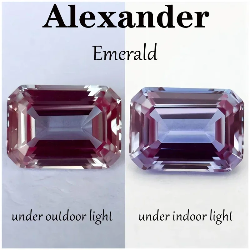 Alexandrite Emerald Cut VVS1 Lab Grown Gemstone Color Changing Stone DIY Ring Necklace Earrings Main Materials with Certificate
Alexandrite Emerald Cut VVS1 Lab Grown Gemstone Color Changing Stone DIY Ring Necklace Earrings Main Materials with Certificate