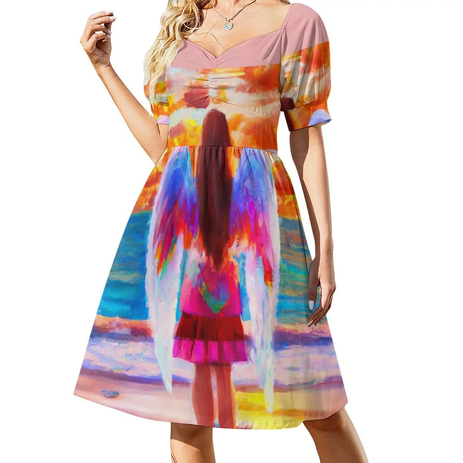Angel At Sunset Short-Sleeved Dress luxury dress elegant chic wedding evening dresses Women's summer long dress summer
Angel At Sunset Short-Sleeved Dress luxury dress elegant chic wedding evening dresses Women's summer long dress summer