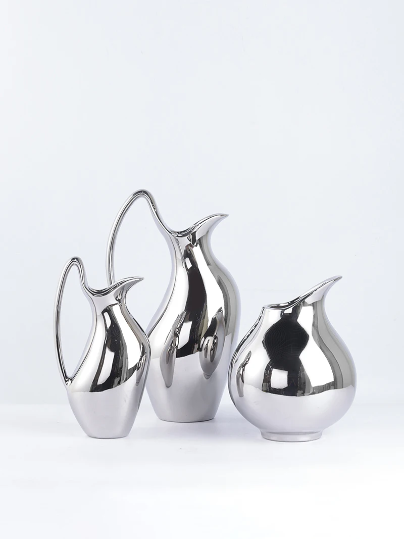 Modern Minimalist Luxury Silver Ceramic Flower Vase Home Decorative Accessories Living Room Dining Table Desktop Decoration
Modern Minimalist Luxury Silver Ceramic Flower Vase Home Decorative Accessories Living Room Dining Table Desktop Decoration