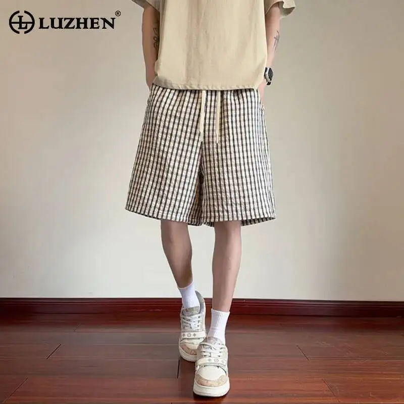 LUZHEN 2026 Summer Plaid Printed Drawstring Elastic Waist Shorts Men's Trendy Handsome Casual Straight Five-pointed Pants JY6674
LUZHEN 2026 Summer Plaid Printed Drawstring Elastic Waist Shorts Men's Trendy Handsome Casual Straight Five-pointed Pants JY6674