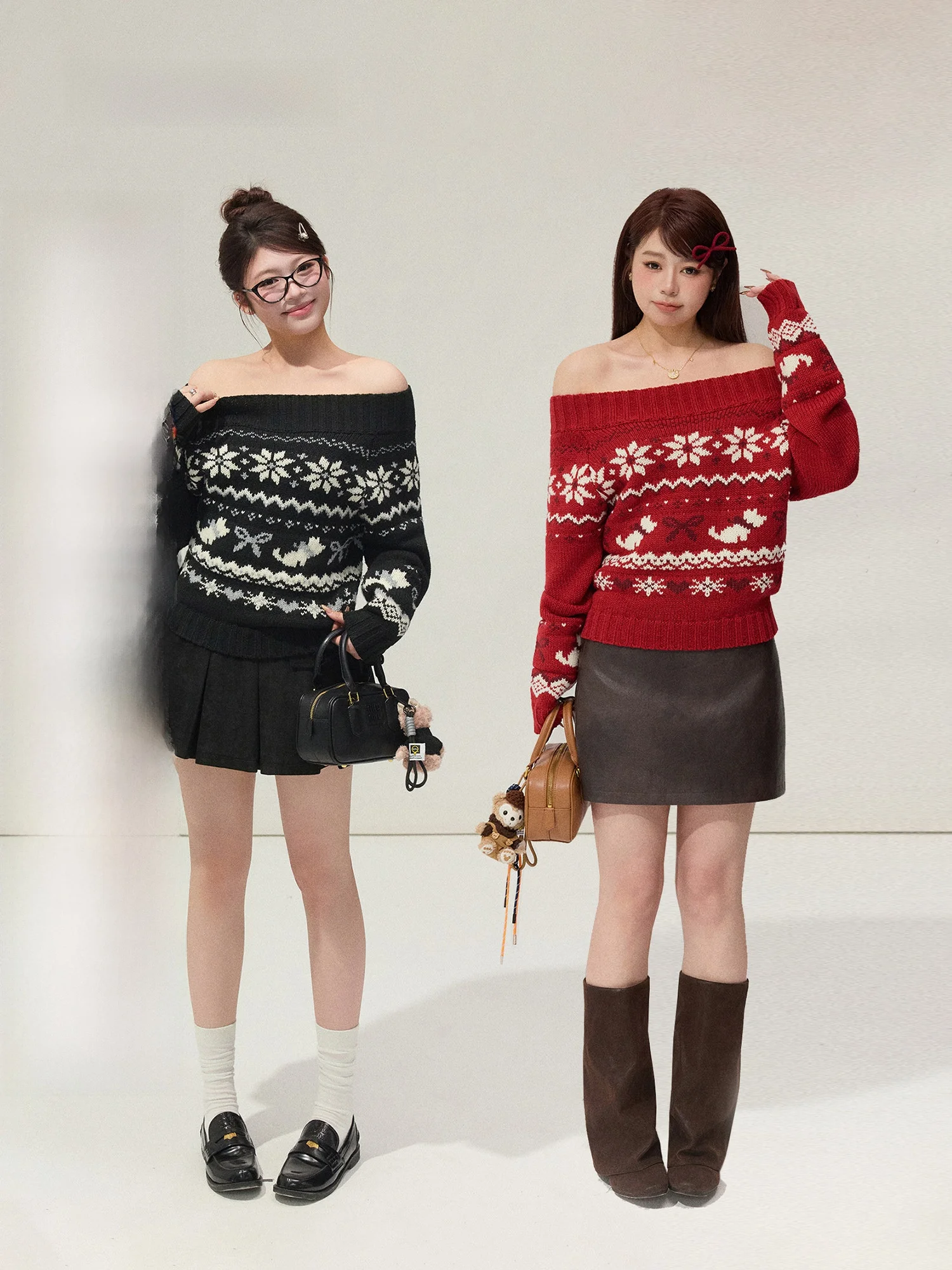 Wildern Spicy Winter Fair Isle plus Size Retro One-oulder Fake Camere Yarn Fair Isle Patterned Sweater for Women
Wildern Spicy Winter Fair Isle plus Size Retro One-oulder Fake Camere Yarn Fair Isle Patterned Sweater for Women