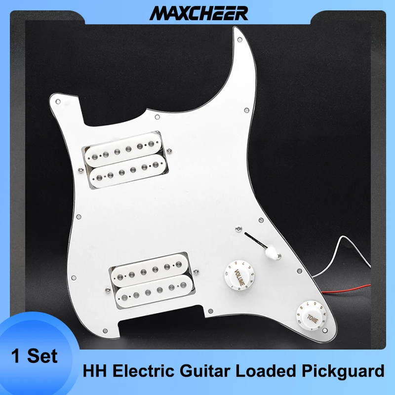 HH Electric Guitar Pickguard and Two Black Humbucker Loaded Prewired Scratchplate Assembly Multi Color
HH Electric Guitar Pickguard and Two Black Humbucker Loaded Prewired Scratchplate Assembly Multi Color