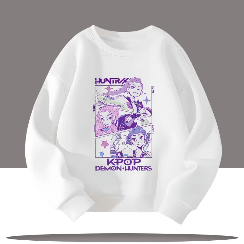 K-pop Demon Hunters Children's Round-neck Sports Shirt with Cartoon Print Long Sleeve Sweatshirt Cute Boys Girls Casual Tops
K-pop Demon Hunters Children's Round-neck Sports Shirt with Cartoon Print Long Sleeve Sweatshirt Cute Boys Girls Casual Tops